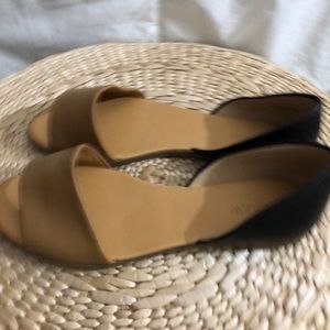 J Crew Factory peep toe flats - size 7.5